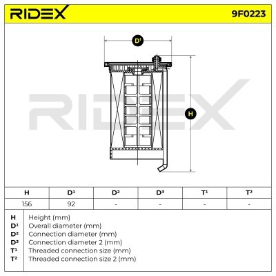 Filtr Paliwa RIDEX 9F0223 9F0223 - foto 6