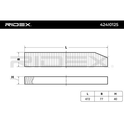 Filtr Kabinowy RIDEX 424I0125 424I0125 - foto 2