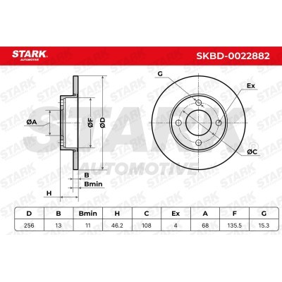 Tarcza hamulcowa Stark SKBD-0022882 SKBD-0022882 - foto 5