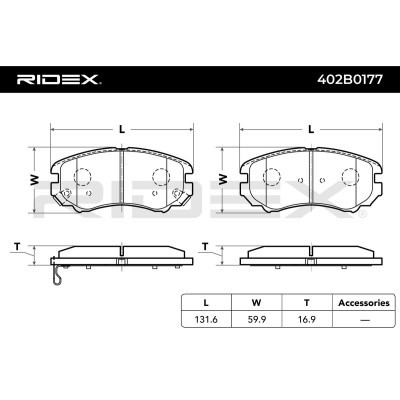 Klocki hamulcowe RIDEX 402B0177 402B0177 - foto 4