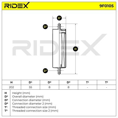 Filtr Paliwa RIDEX 9F0105 9F0105 - foto 6