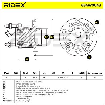 Łożysko Koła RIDEX 654W0043 654W0043 - foto 8