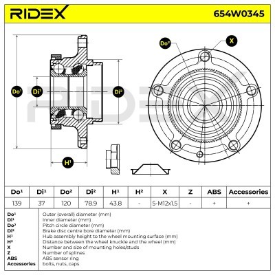 Łożysko Koła RIDEX 654W0345 654W0345 - foto 7