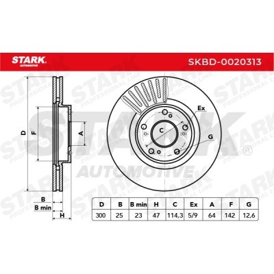 Tarcza hamulcowa Stark SKBD-0020313 SKBD-0020313 - foto 5