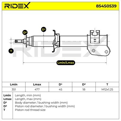 Amortyzator RIDEX 854S0539 854S0539 - foto 5