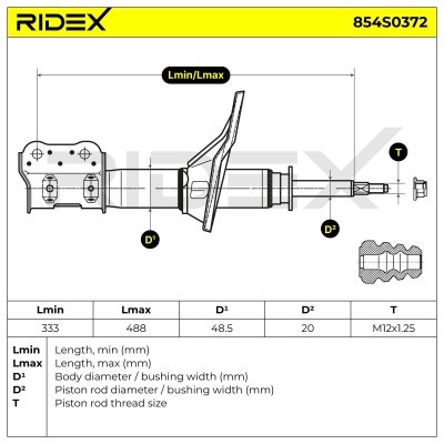 Amortyzator RIDEX 854S0372 854S0372 - foto 4