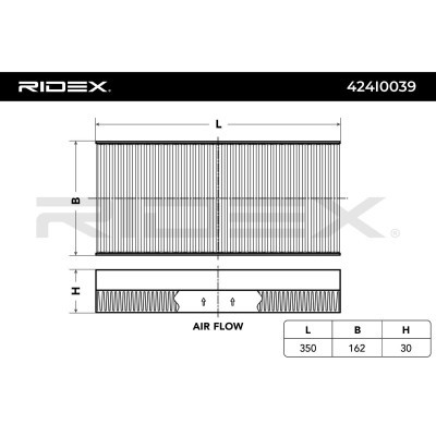 Filtr Kabinowy RIDEX 424I0039 424I0039 - foto 2