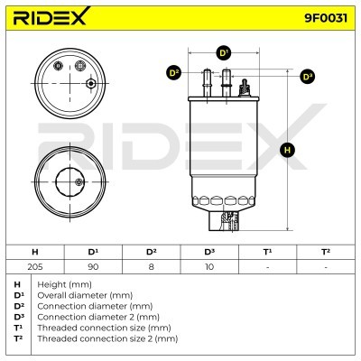 Filtr Paliwa RIDEX 9F0031 9F0031 - foto 7