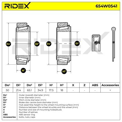 Łożysko Koła RIDEX 654W0541 654W0541 - foto 6