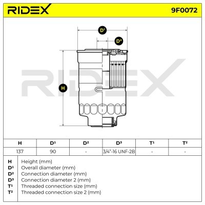 Filtr Paliwa RIDEX 9F0072 9F0072 - foto 6
