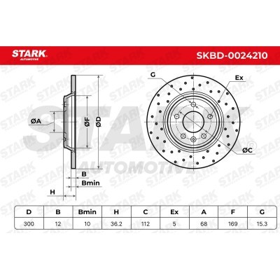 Tarcza hamulcowa Stark SKBD-0024210 SKBD-0024210 - foto 6