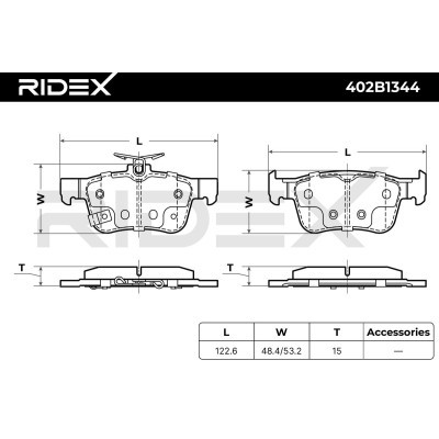 Klocki hamulcowe RIDEX 402B1344 402B1344 - foto 6