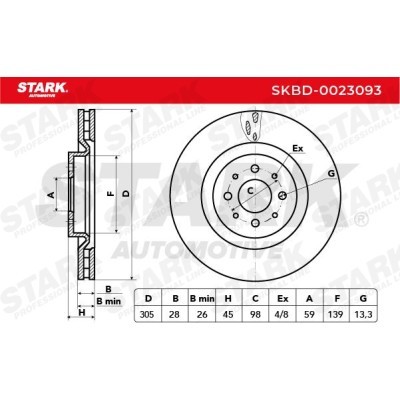 Tarcza hamulcowa Stark SKBD-0023093 SKBD-0023093 - foto 3