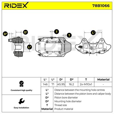 Zacisk Hamulcowy RIDEX 78B1066 78B1066 - foto 3