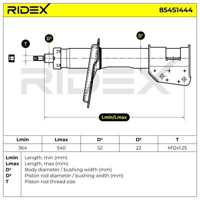 Amortyzator RIDEX 854S1444 854S1444 - foto 9