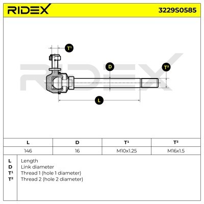 Łącznik Stabilizatora RIDEX 3229S0585 3229S0585 - foto 5