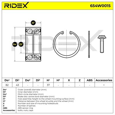 Łożysko Koła RIDEX 654W0015 654W0015 - foto 5