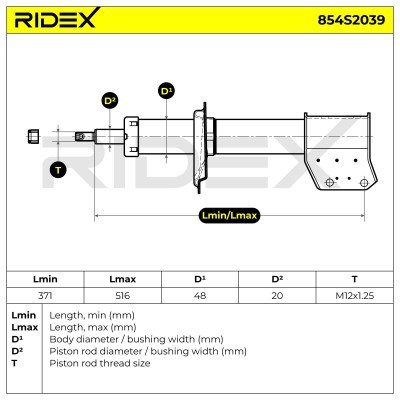 Amortyzator RIDEX 854S2039 854S2039 - foto 8