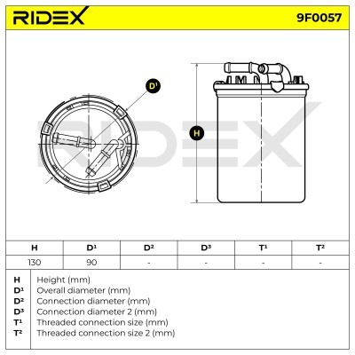 Filtr Paliwa RIDEX 9F0057 9F0057 - foto 5