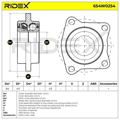 Łożysko Koła RIDEX 654W0254 654W0254 - foto 5
