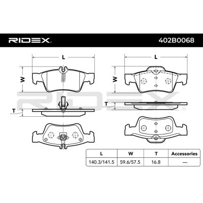 Klocki hamulcowe RIDEX 402B0068 402B0068 - foto 3