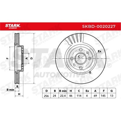 Tarcza hamulcowa Stark SKBD-0020227 SKBD-0020227 - foto 4