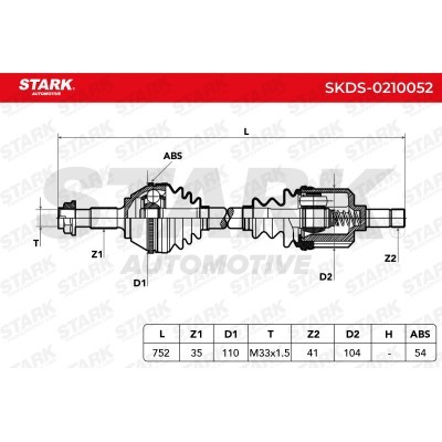 Półoś Napędowa Stark SKDS-0210052 SKDS-0210052 - foto 6