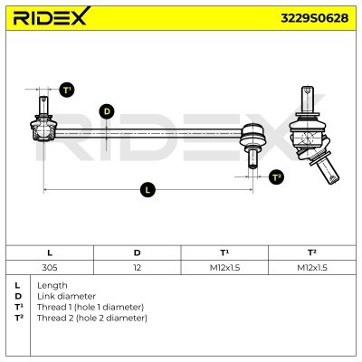 Łącznik Stabilizatora RIDEX 3229S0628 3229S0628 - foto 7