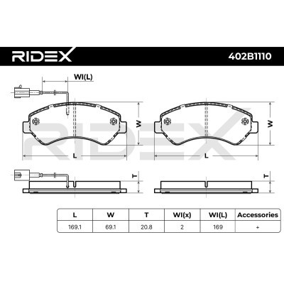 Klocki hamulcowe RIDEX 402B1110 402B1110 - foto 7