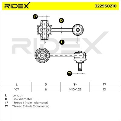 Łącznik Stabilizatora RIDEX 3229S0210 3229S0210 - foto 6