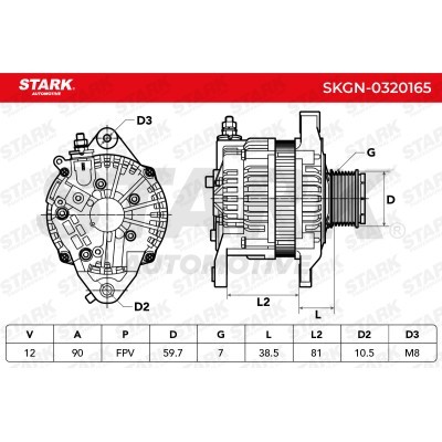 Alternator Stark SKGN-0320165 SKGN-0320165 - foto 8