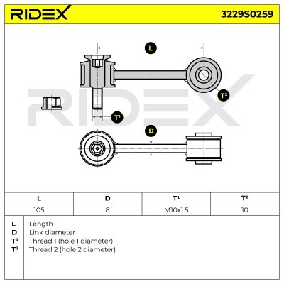 Łącznik Stabilizatora RIDEX 3229S0259 3229S0259 - foto 6