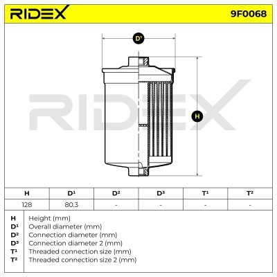 Filtr Paliwa RIDEX 9F0068 9F0068 - foto 5