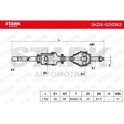 Półoś Napędowa Stark SKDS-0210363 SKDS-0210363 - foto 8