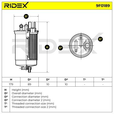 Filtr Paliwa RIDEX 9F0189 9F0189 - foto 6