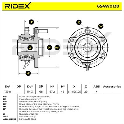 Łożysko Koła RIDEX 654W0130 654W0130 - foto 7
