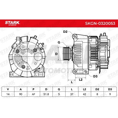 Alternator Stark SKGN-0320053 SKGN-0320053 - foto 6