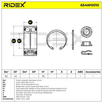 Łożysko Koła RIDEX 654W0010 654W0010 - foto 5