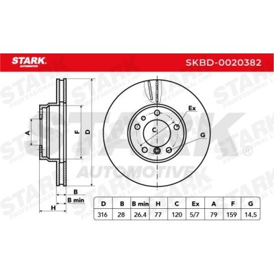 Tarcza hamulcowa Stark SKBD-0020382 SKBD-0020382 - foto 4