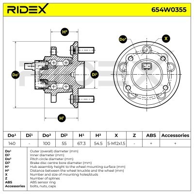 Łożysko Koła RIDEX 654W0355 654W0355 - foto 6