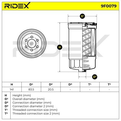 Filtr Paliwa RIDEX 9F0079 9F0079 - foto 6