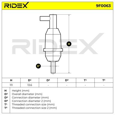 Filtr Paliwa RIDEX 9F0063 9F0063 - foto 5