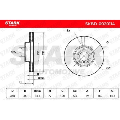 Tarcza hamulcowa Stark SKBD-0020114 SKBD-0020114 - foto 5
