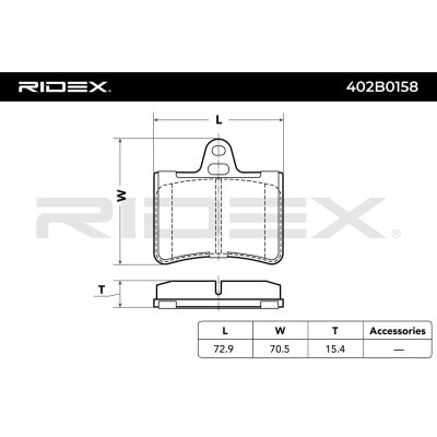 Klocki hamulcowe RIDEX 402B0158 402B0158 - foto 3