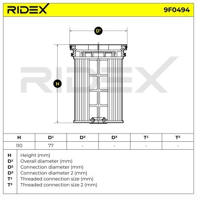 Filtr Paliwa RIDEX 9F0494 9F0494 - foto 6