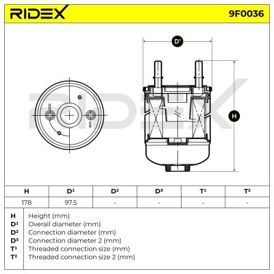 Filtr Paliwa RIDEX 9F0036 9F0036 - foto 5