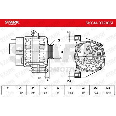 Alternator Stark SKGN-0321051 SKGN-0321051 - foto 7