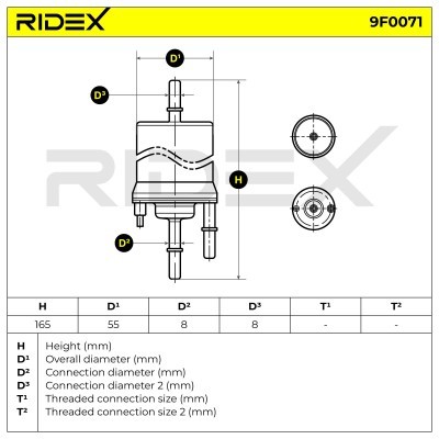 Filtr Paliwa RIDEX 9F0071 9F0071 - foto 5