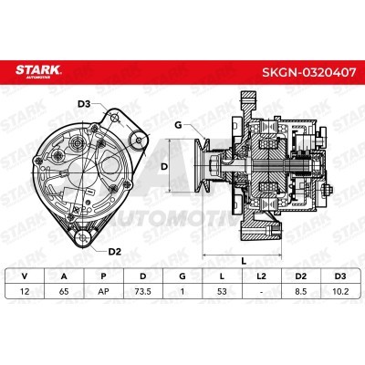Alternator Stark SKGN-0320407 SKGN-0320407 - foto 8