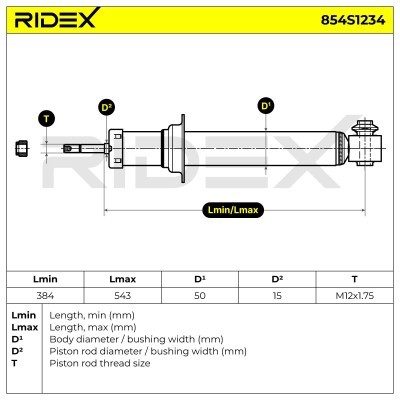 Amortyzator RIDEX 854S1234 854S1234 - foto 6